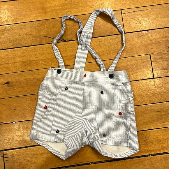 Janie and jack seersucker suspender shorts - Picture 1 of 1